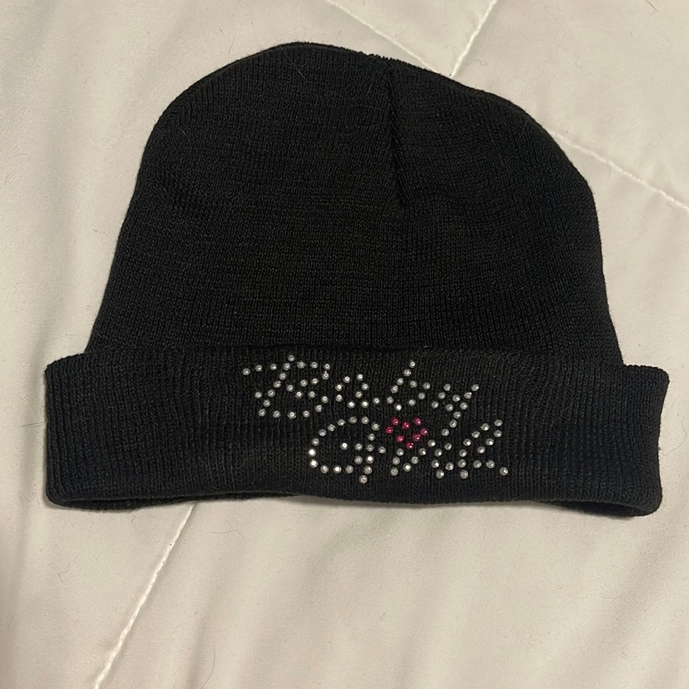Black baby girl beanie